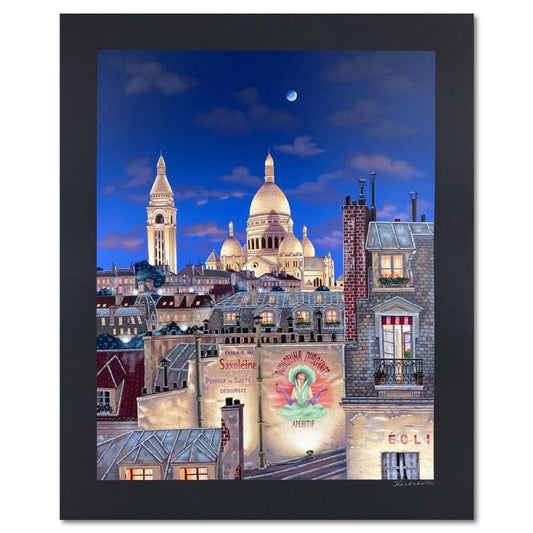Liudmila Kondakova, "Paris Evening (Rooftops of Paris)" Limited Edition Serigraph, Numbered and Hand Signed with Letter of Authenticity