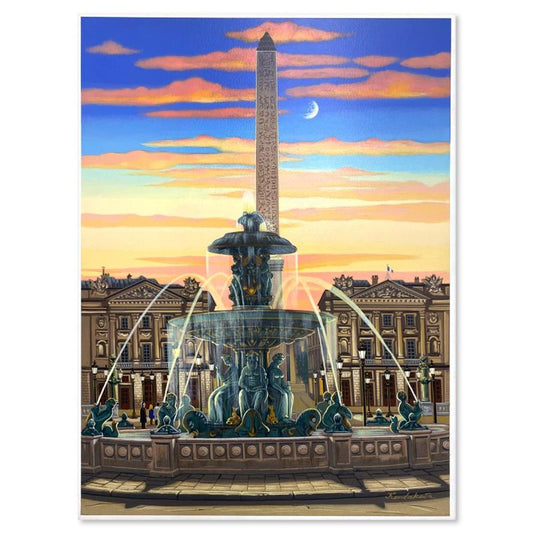 Liudmila Kondakova, "Place de la Concorde (Toujours Paris)" Limited Edition Serigraph on Gesso Board, Numbered and Hand Signed with Letter of Authenticity