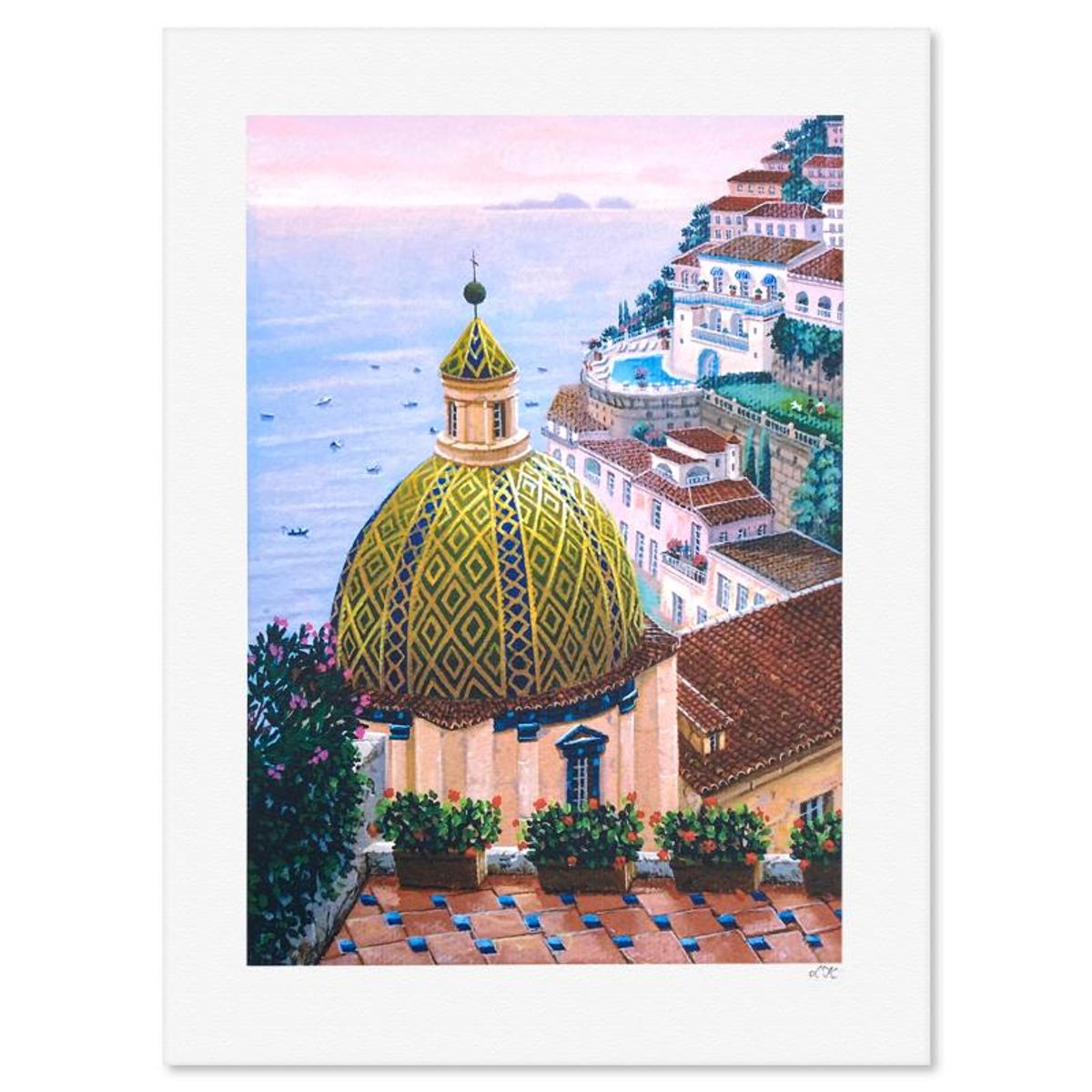 Liudmila Kondakova, "Santa Maria Assunta" Limited Edition Lithograph, Numbered and Hand Signed with Certificate of Authenticity