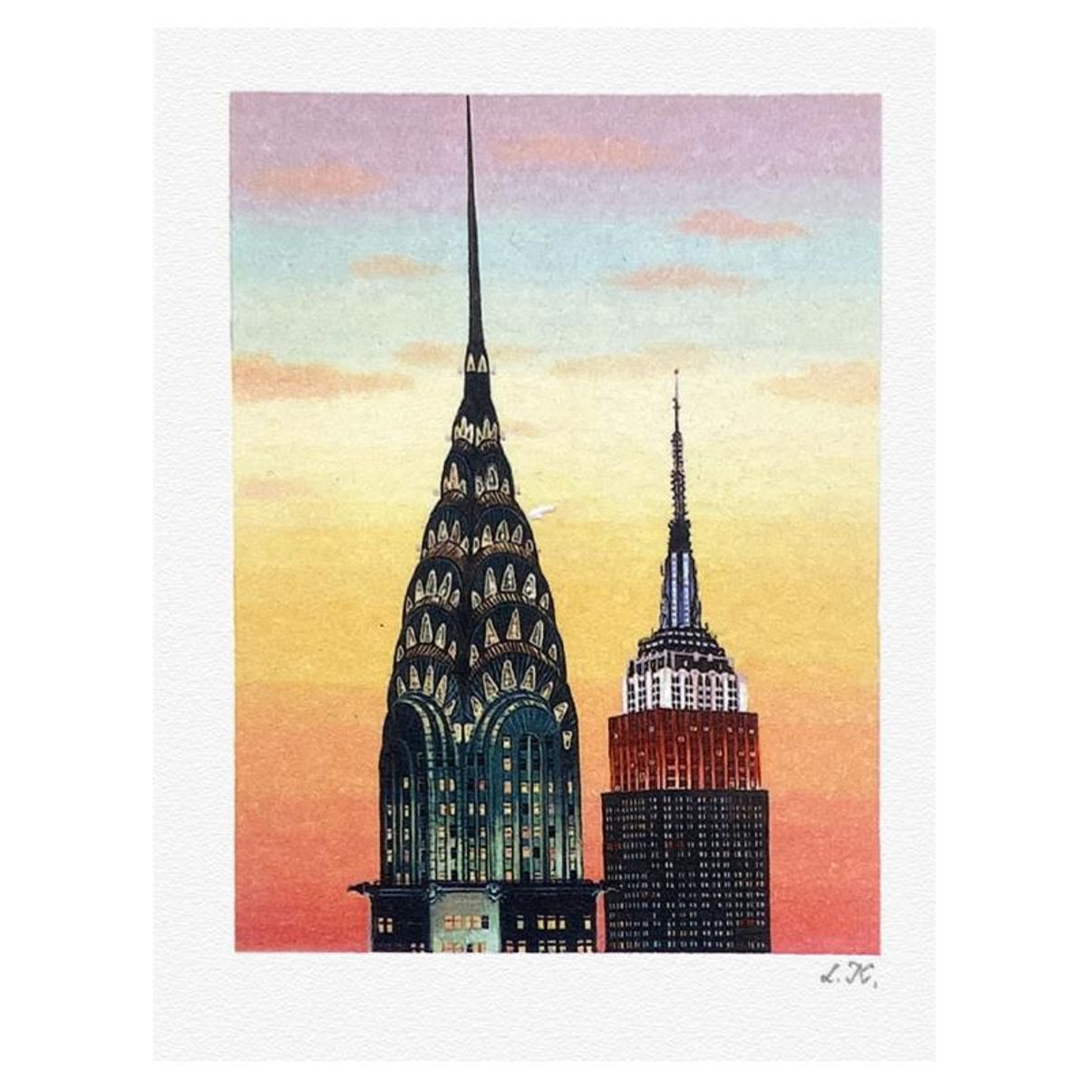 Liudmila Kondakova, "Sentinels" Limited Edition Lithograph, Numbered and Hand Signed with Letter of Authenticity