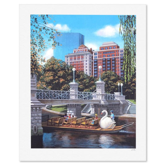 Liudmila Kondakova, "Swan Ferry, Boston" Limited Edition Lithograph, Numbered and Hand Signed with Certificate of Authenticity