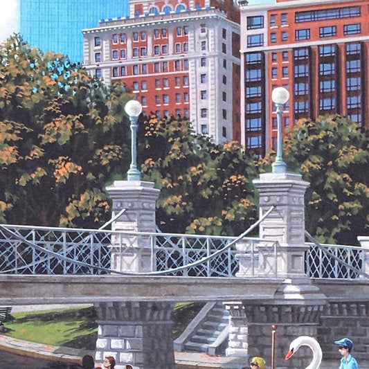 Liudmila Kondakova, "Swan Ferry, Boston" Limited Edition Lithograph, Numbered and Hand Signed with Certificate of Authenticity
