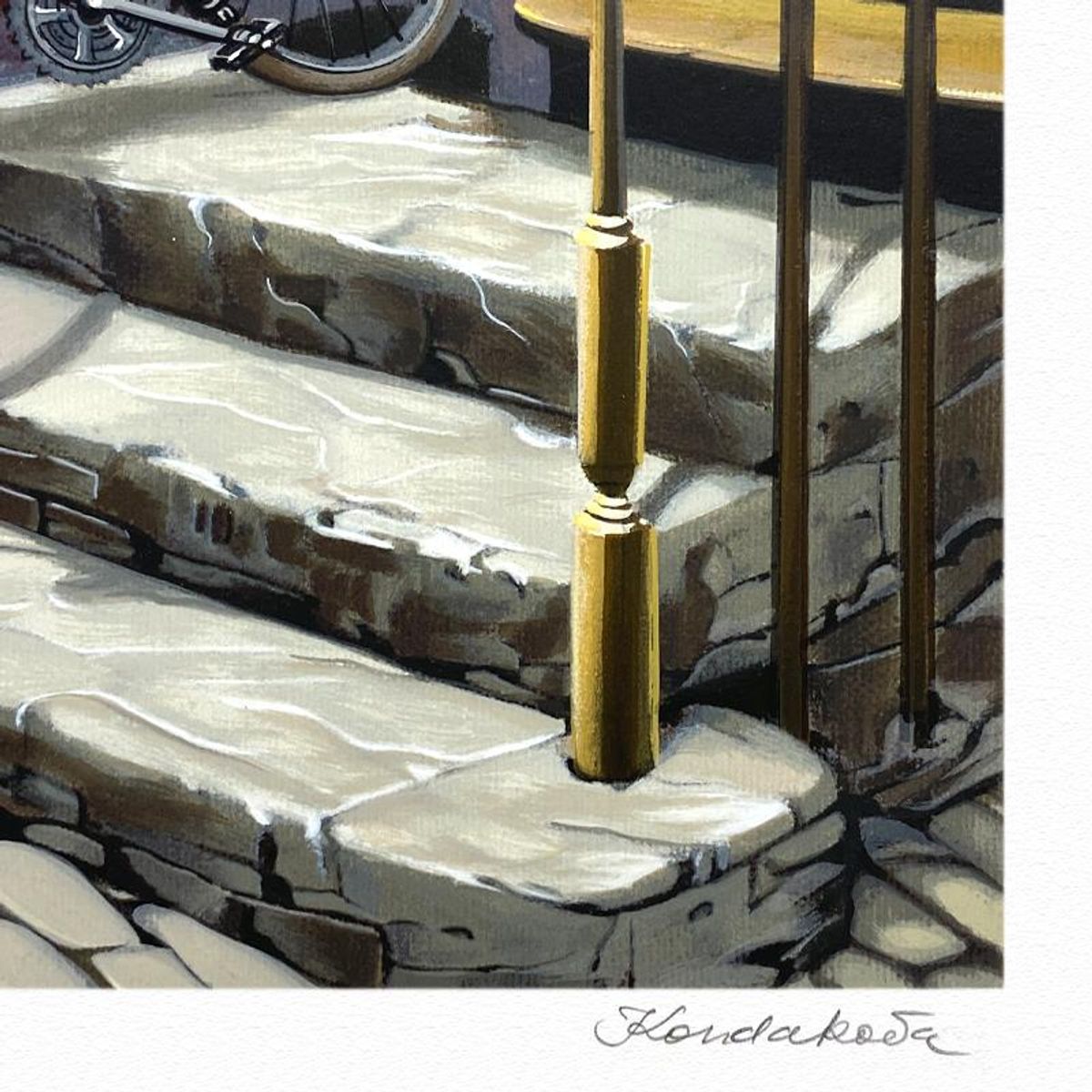 Liudmila Kondakova, "The Stairway (Parisian Memories)" Limited Edition Serigraph, Numbered and Hand Signed with Letter of Authenticity