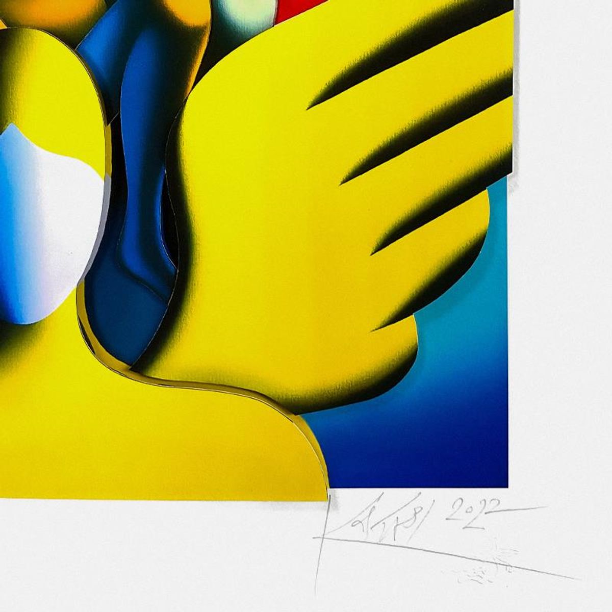 Mark Kostabi, "Essential Family" Limited Edition 3D Construction, Numbered and Hand Signed with Letter of Authenticity.