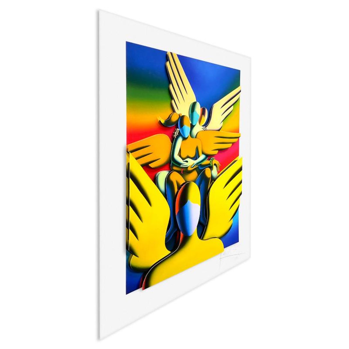 Mark Kostabi, "Essential Family" Limited Edition 3D Construction, Numbered and Hand Signed with Letter of Authenticity.