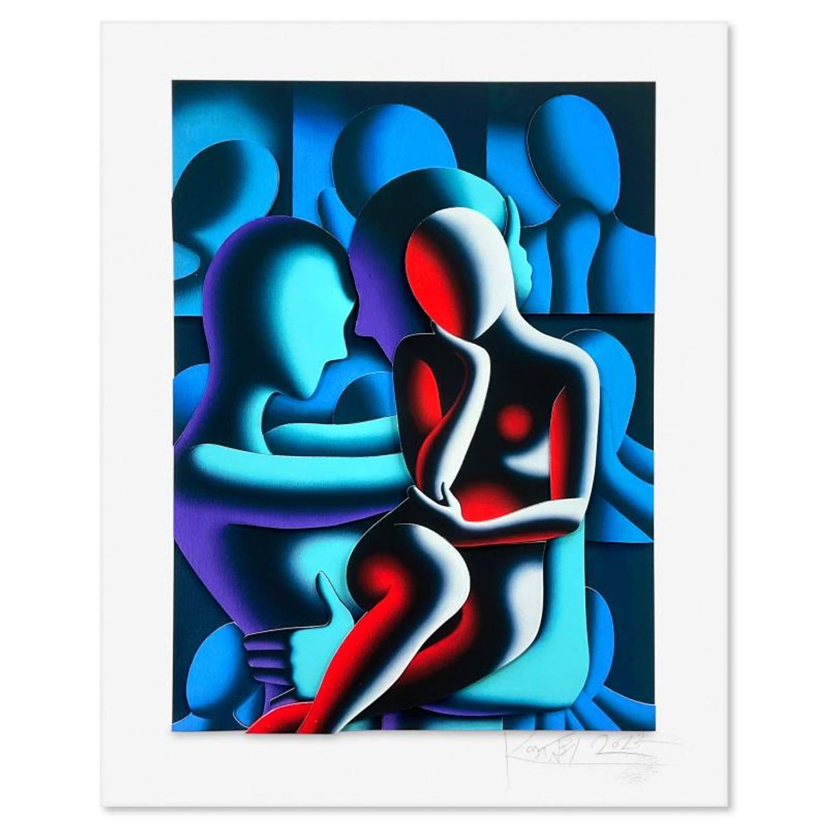 Mark Kostabi, "Contemplation Memory" Limited Edition 3D Construction, Numbered and Hand Signed with Letter of Authenticity.
