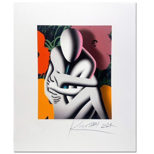 Mark Kostabi, "Blossoming Desire" Hand Signed Limited Edition with Certificate of Authenticity.