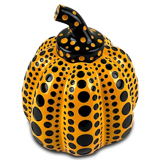 Yayoi Kusama, Lacquer-Painted Resin Pumpkin Sculpture (Yellow) with Letter of Authenticity.