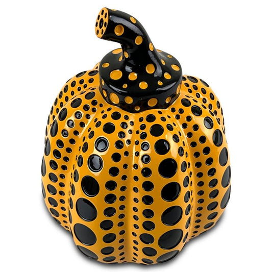 Yayoi Kusama, Lacquer-Painted Resin Pumpkin Sculpture (Yellow) with Letter of Authenticity.