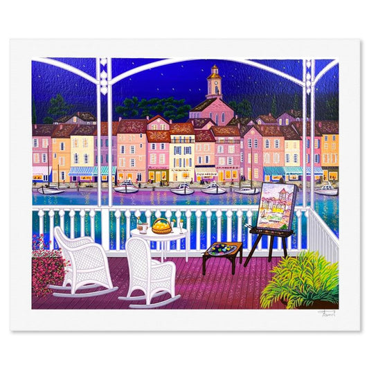 Fanch Ledan, "Signac A St Tropez" Limited Edition Serigraph, AP Numbered and Hand Signed with Letter of Authenticity