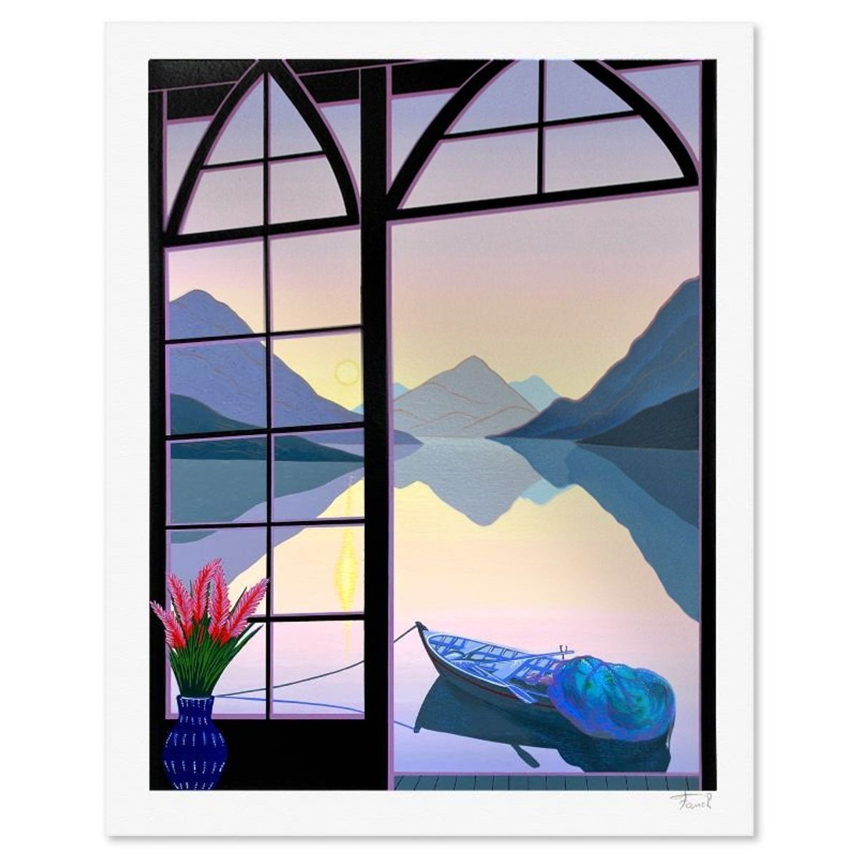 Fanch Ledan, "L'Aube Rayonnante" Limited Edition Serigraph, EA Numbered and Hand Signed with Letter of Authenticity