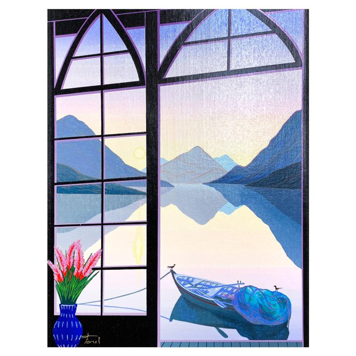 Fanch Ledan, "L'Aube Rayonnante" Limited Edition Serigraph on Canvas, AP Numbered Inverso and Hand Signed with Letter of Authenticity