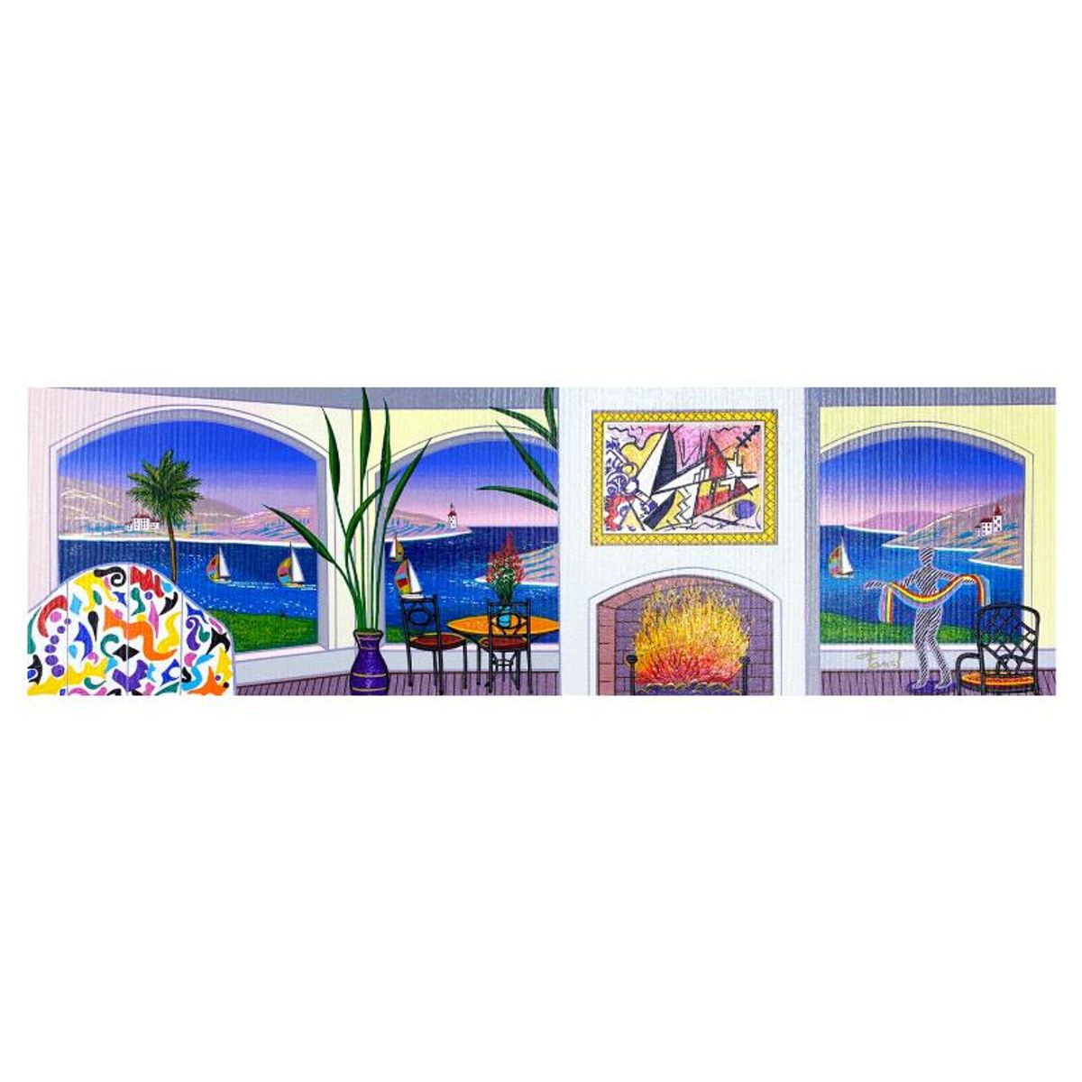 Fanch Ledan, "Interior with Leger" Limited Edition Serigraph on Canvas, AP Numbered Inverso and Hand Signed with Letter of Authenticity