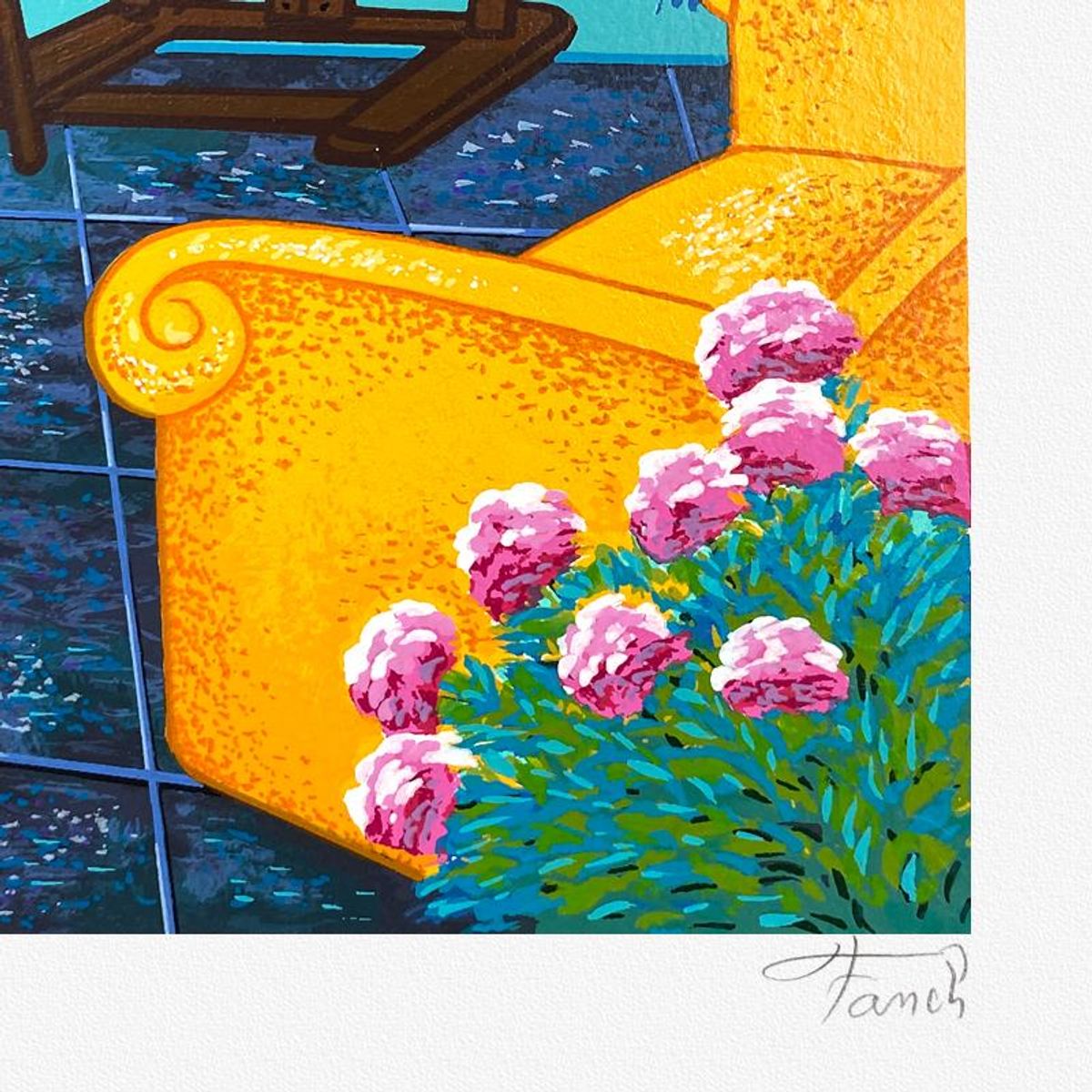 Fanch Ledan, "Veranda Matisse" Limited Edition Serigraph, AP Numbered and Hand Signed with Letter of Authenticity