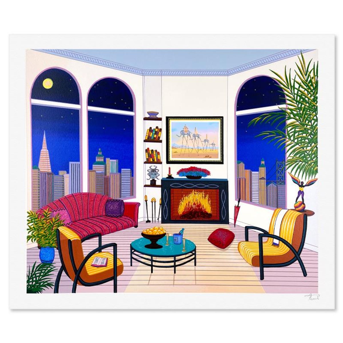 Fanch Ledan, "Dalinean Skyscrapers" Limited Edition Serigraph, AP Numbered and Hand Signed with Letter of Authenticity