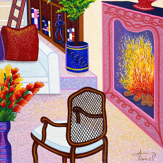 Fanch Ledan, "Salon Parisian" Limited Edition Serigraph on Canvas, AP Numbered Inverso and Hand Signed with Letter of Authenticity