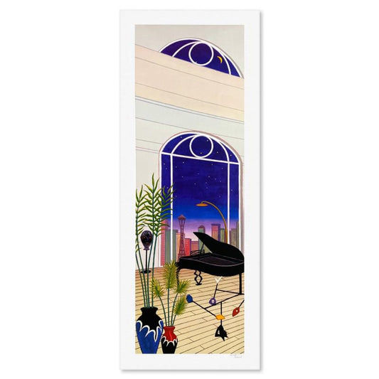 Fanch Ledan, "Chicago Night Piano" Limited Edition Serigraph, EA Numbered and Hand Signed with Letter of Authenticity