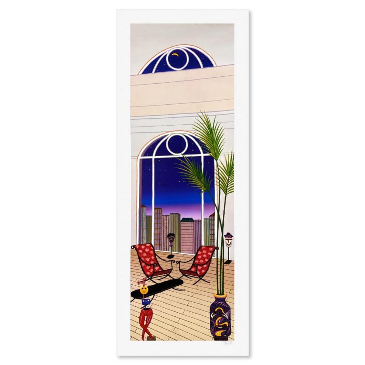 Fanch Ledan, "Chicago Night II" Limited Edition Serigraph, AP Numbered and Hand Signed with Letter of Authenticity