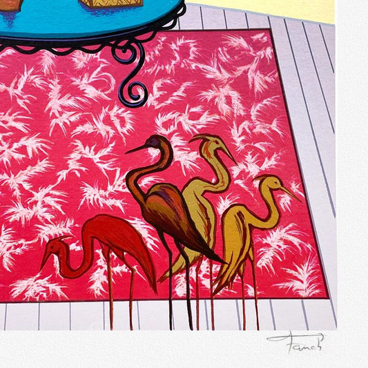 Fanch Ledan, "Atrium Over San Francisco Bay" Limited Edition Serigraph, EA Numbered and Hand Signed with LOA