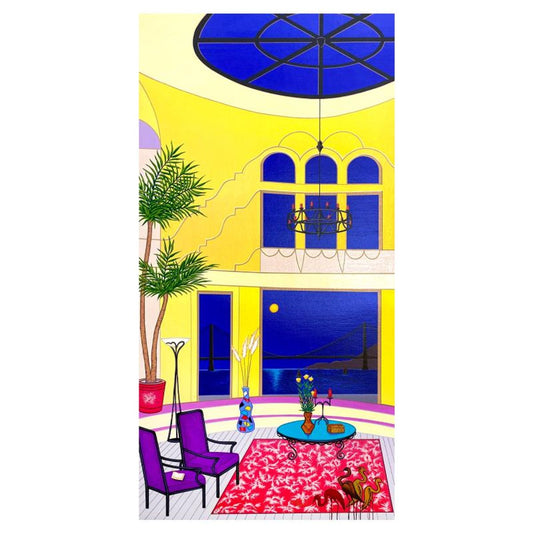 Fanch Ledan, "Atrium Over San Francisco Bay" Limited Edition Serigraph on Canvas, AP Numbered Inverso and Hand Signed with Letter of Authenticity