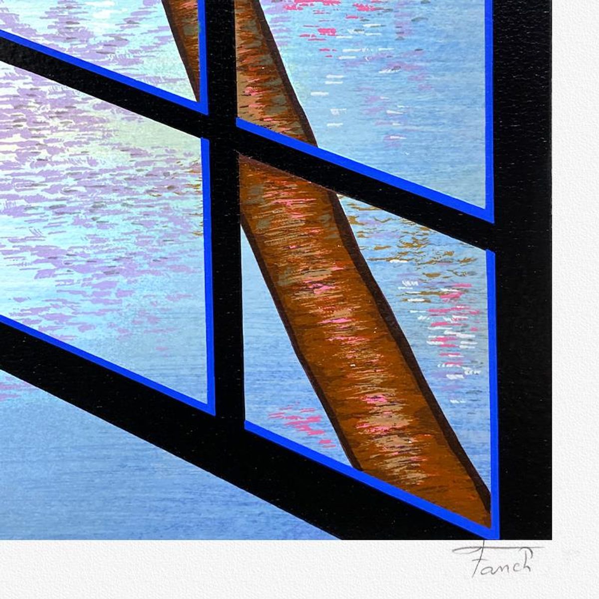 Fanch Ledan, "Window on Lagoon" Limited Edition Serigraph, AP Numbered and Hand Signed with Letter of Authenticity