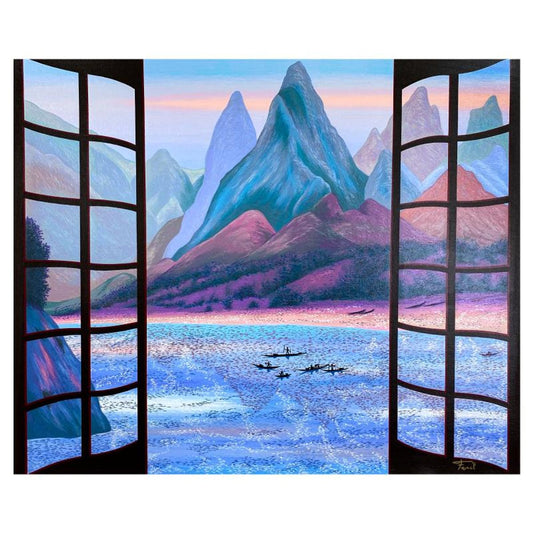 Fanch Ledan, "Mystic Mountains" Limited Edition Serigraph, AP Numbered Inverso and Hand Signed with Letter of Authenticity