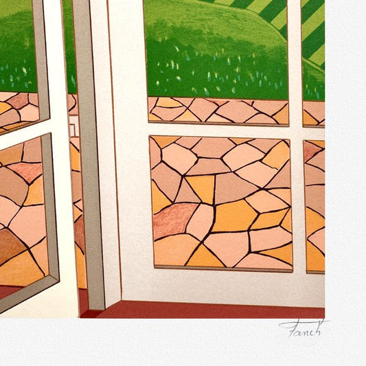 Fanch Ledan, "Palm Springs" Limited Edition Lithograph, PP Numbered and Hand Signed with Letter of Authenticity