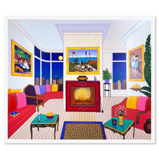 Fanch Ledan, "Interior with Three Masterpieces" Limited Edition Serigraph (30" x 36"), AP Numbered and Hand Signed with Letter of Authenticity