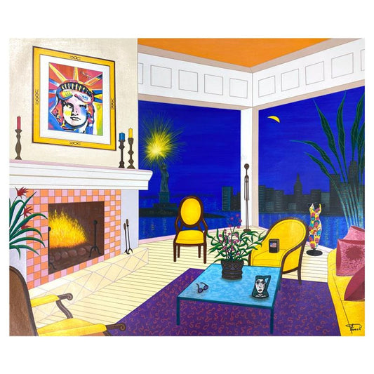 Fanch Ledan, "Liberty Interior" Limited Edition Serigraph on Canvas, AP Numbered Inverso and Hand Signed with Letter of Authenticity