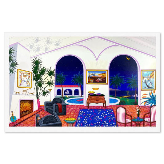 Fanch Ledan, "Interior with Salvador Dali" Limited Edition Serigraph, AP Numbered and Hand Signed with Letter of Authenticity