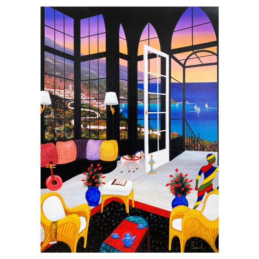 Fanch Ledan, "Gothic View" Hand Embellished Limited Edition on Canvas, Numbered Inverso and Hand Signed with Letter of Authenticity