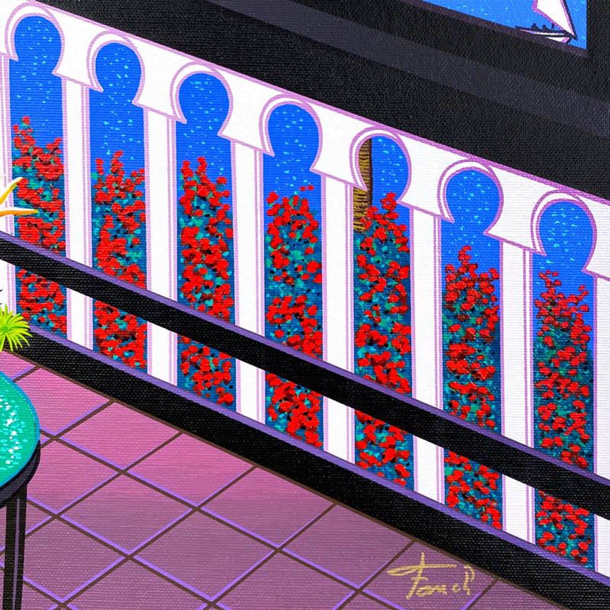 Fanch Ledan, "Egyptian Atmopsphere" Limited Edition Serigraph on Canvas, AP Numbered Inverso and Hand Signed with Letter of Authenticity