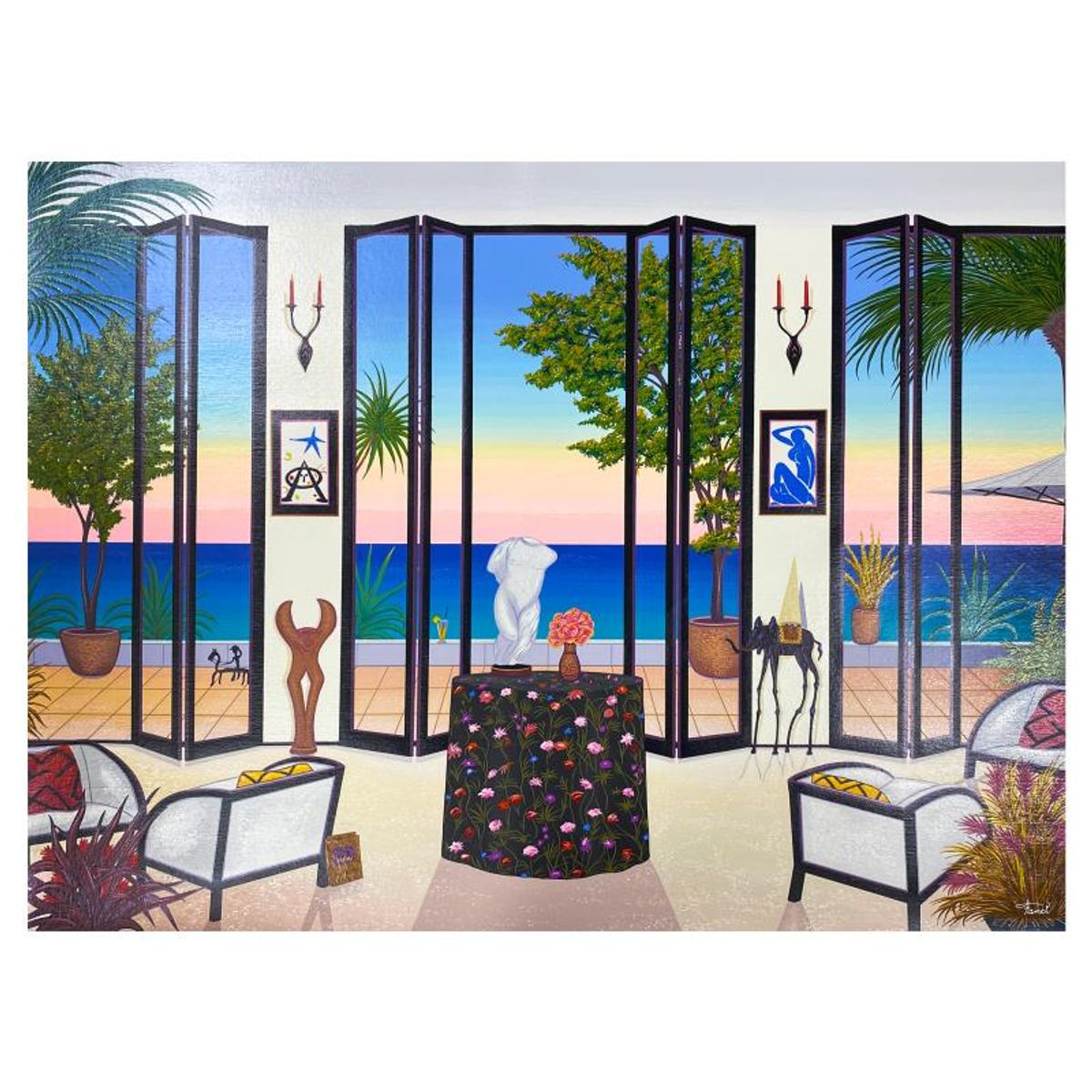 Fanch Ledan, "Interior Dalinean" Limited Edition Serigraph on Canvas, AP Numbered and Hand Signed with Letter of Authenticity