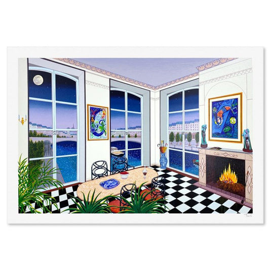 Fanch Ledan, "Chagall in Paris" Limited Edition Serigraph, HC Numbered and Hand Signed with Letter of Authenticity