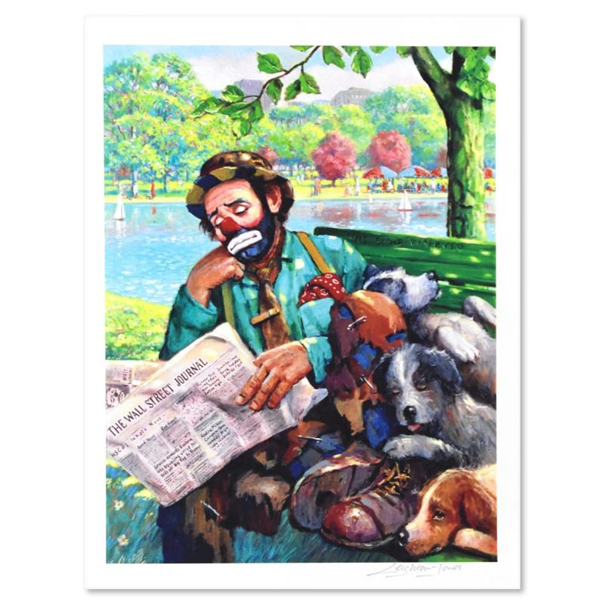 Barry Leighton-Jones (1932-2011), "Hot Dogs" Limited Edition Lithograph, Numbered and Hand Signed with Letter of Authenticity.