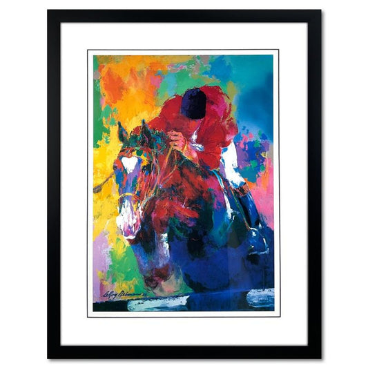 Leroy Neiman (1921-2012), "United States Equestrian Team: Riding for America, Los Angeles 1984" Framed Offset Lithograph.