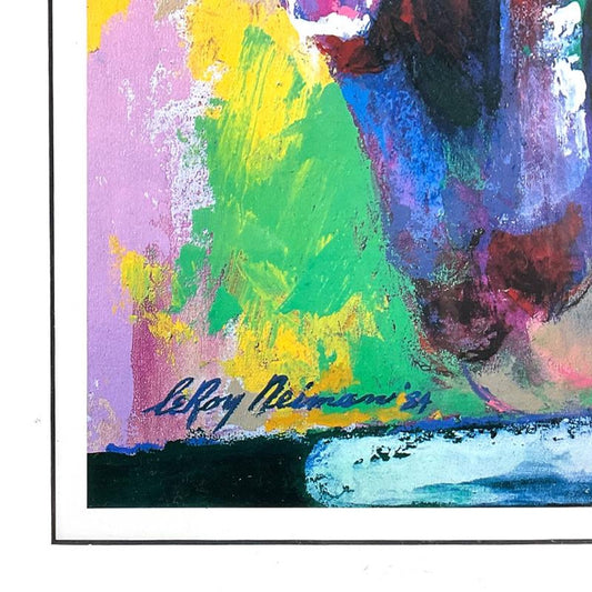 Leroy Neiman (1921-2012), "United States Equestrian Team: Riding for America, Los Angeles 1984" Framed Offset Lithograph.