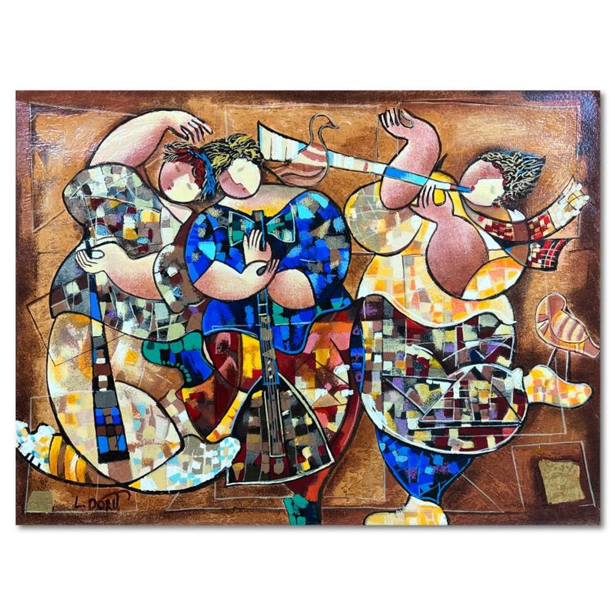 Dorit Levi, "Peaceful Feelings" Limited Edition Serigraph, Hand Signed and Numbered with Letter of Authenticity.