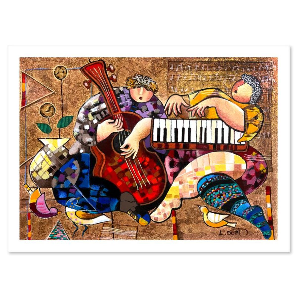Dorit Levi, "Folklore" Limited Edition Serigraph, Hand Signed and Numbered with Letter of Authenticity.