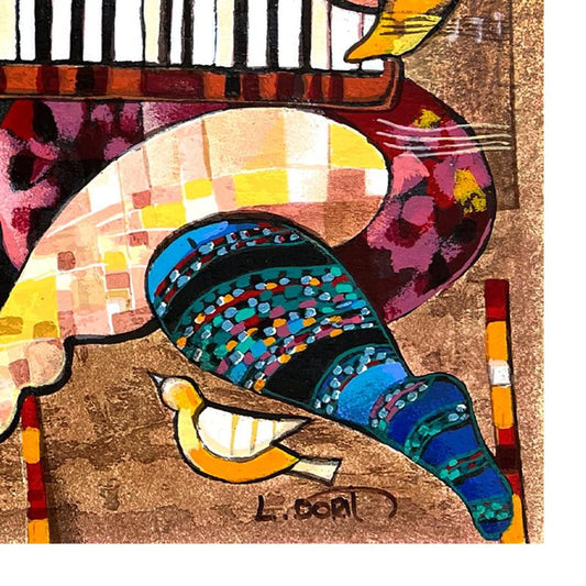 Dorit Levi, "Folklore" Limited Edition Serigraph, Hand Signed and Numbered with Letter of Authenticity.