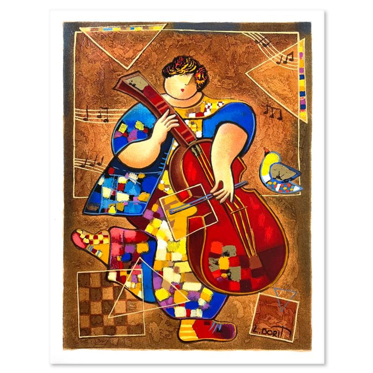 Dorit Levi, "Joyful Evening" Limited Edition Serigraph, Hand Signed and Numbered with Letter of Authenticity.