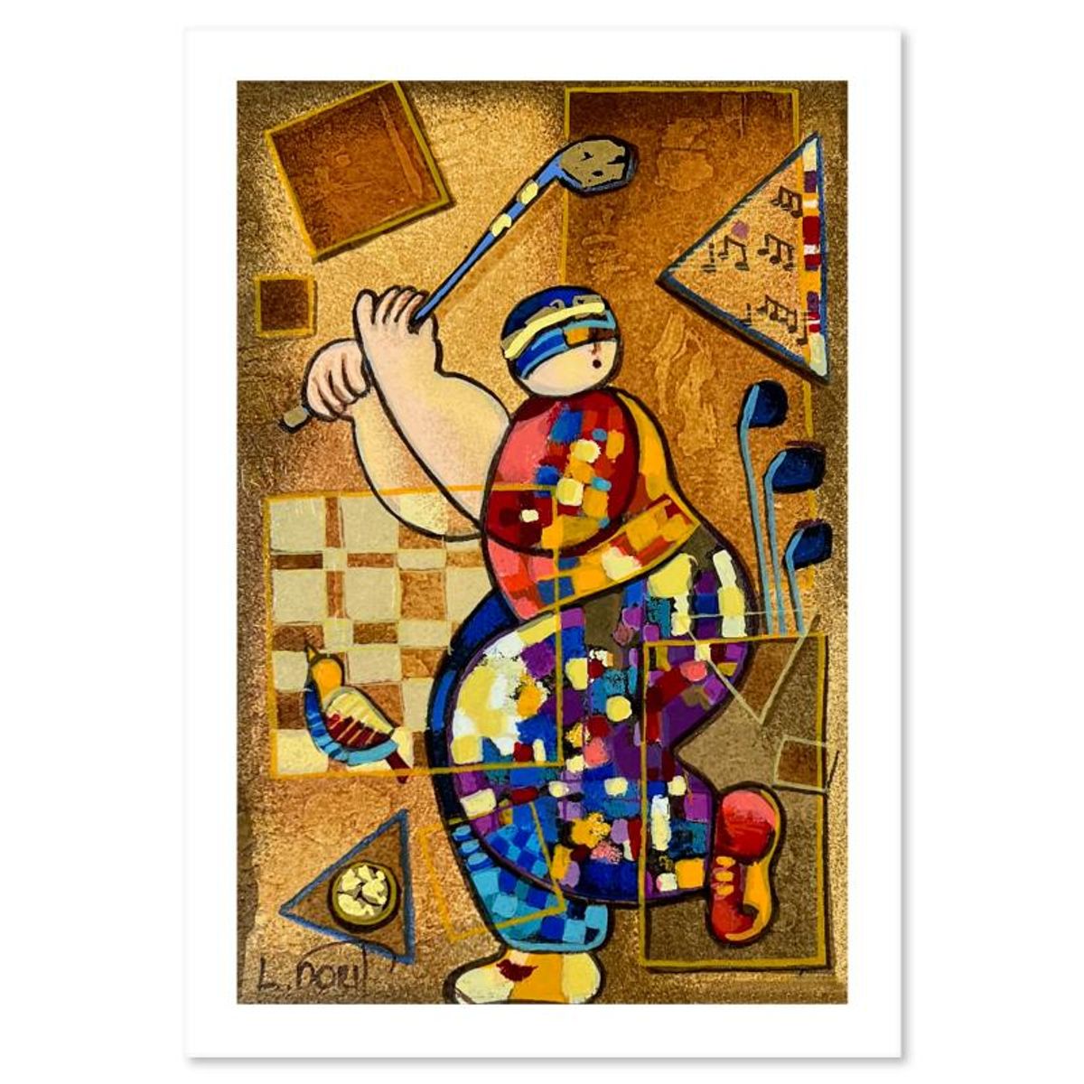 Dorit Levi, "Strike a Note" Limited Edition Serigraph, Numbered and Hand Signed with Letter of Authenticity.