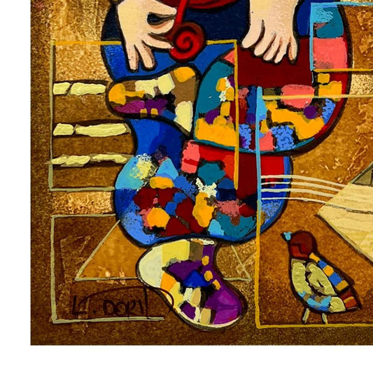 Dorit Levi, "Merry Violin" Limited Edition Serigraph, Numbered and Hand Signed with Letter of Authenticity.