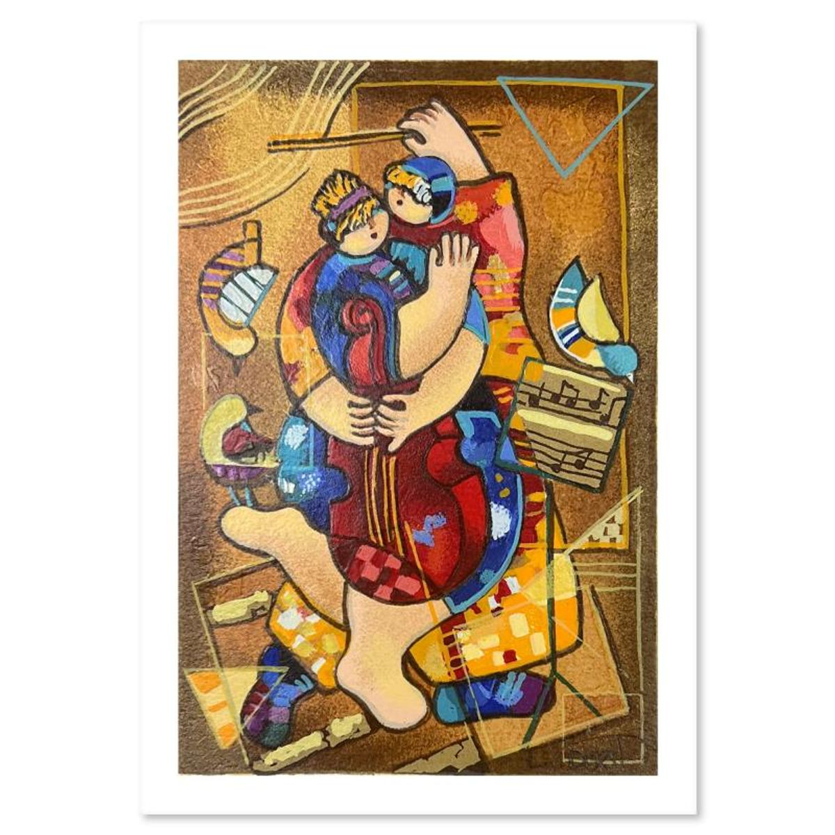 Dorit Levi, "Our Strings Attached" Limited Edition Serigraph, Numbered and Hand Signed with Letter of Authenticity.