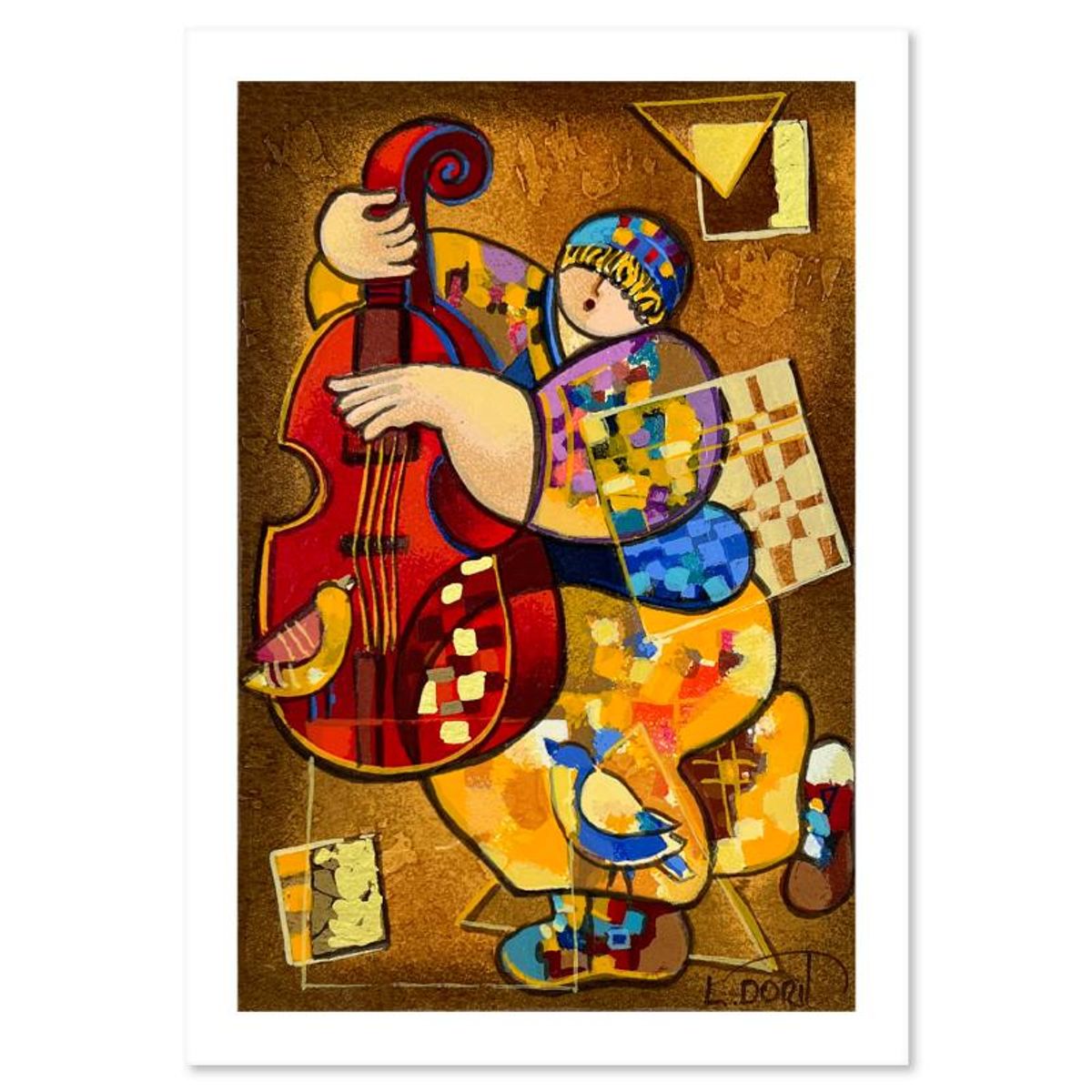 Dorit Levi, "Blues I" Limited Edition Serigraph, Numbered and Hand Signed with Letter of Authenticity.