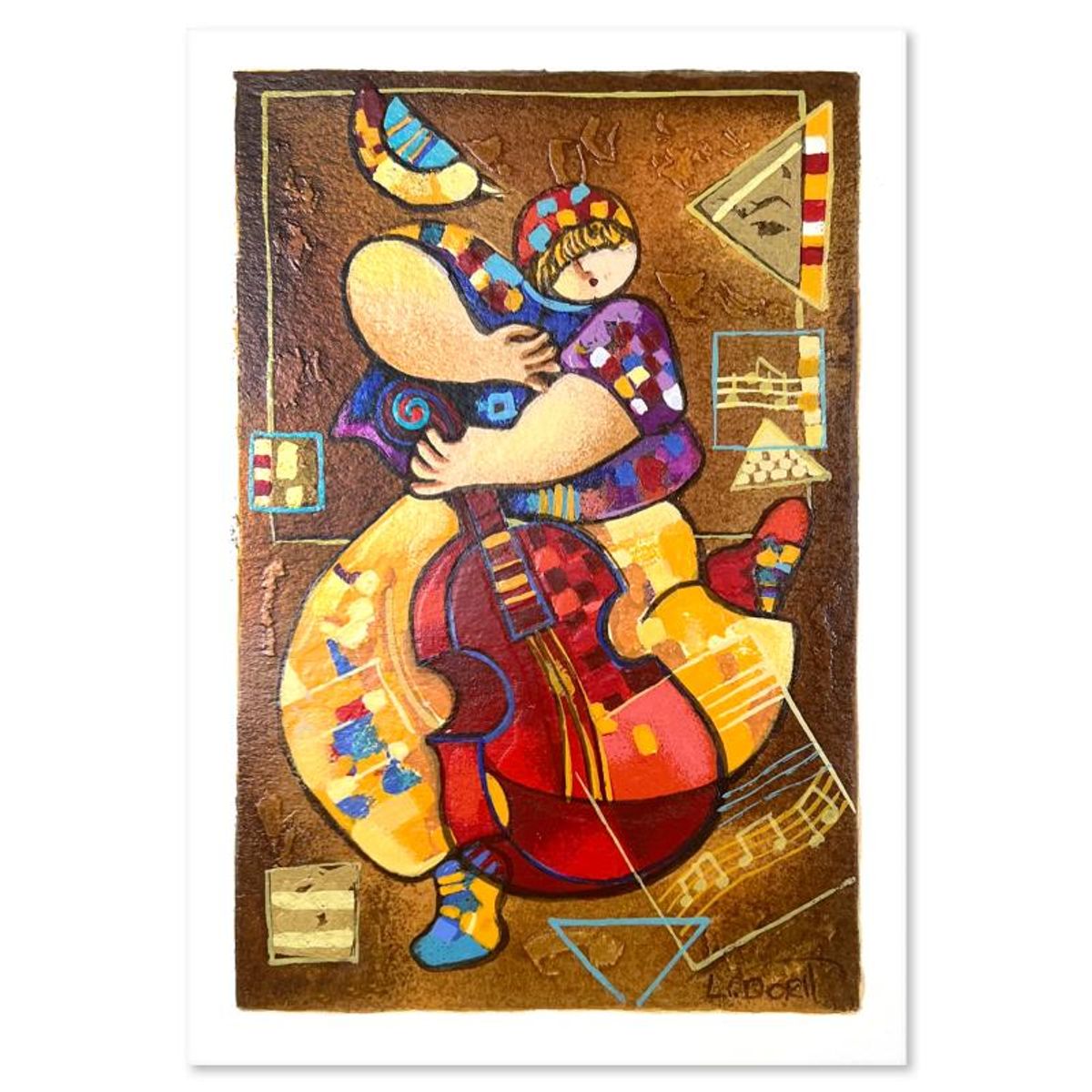 Dorit Levi, "Blues II" Limited Edition Serigraph, Numbered and Hand Signed with Letter of Authenticity.