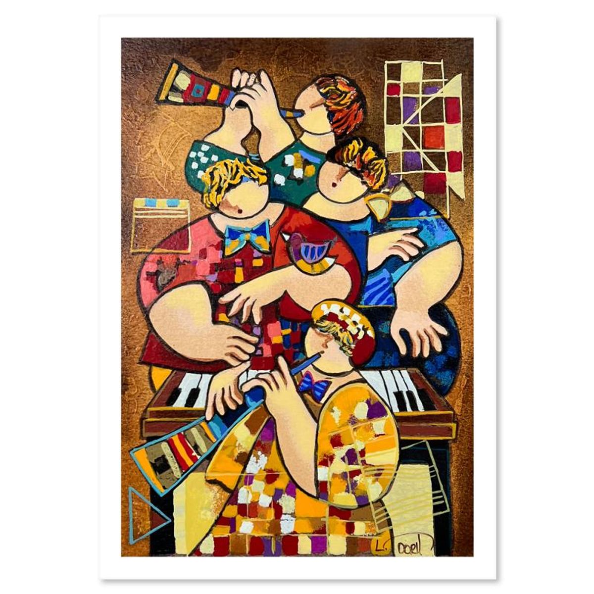 Dorit Levi, "Slow Summer Tune" Limited Edition Serigraph, Numbered and Hand Signed with Letter of Authenticity.