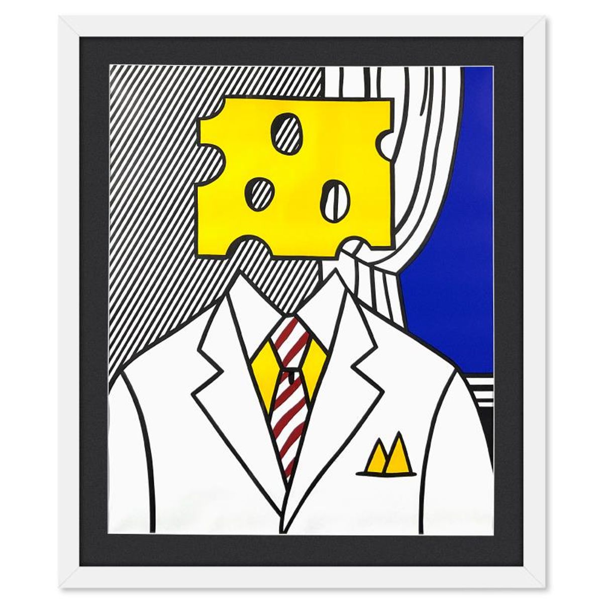 Roy Lichtenstein (1923-1997), Framed Lithograph from 1978 (34" x 41.5") with Letter of Authenticity.