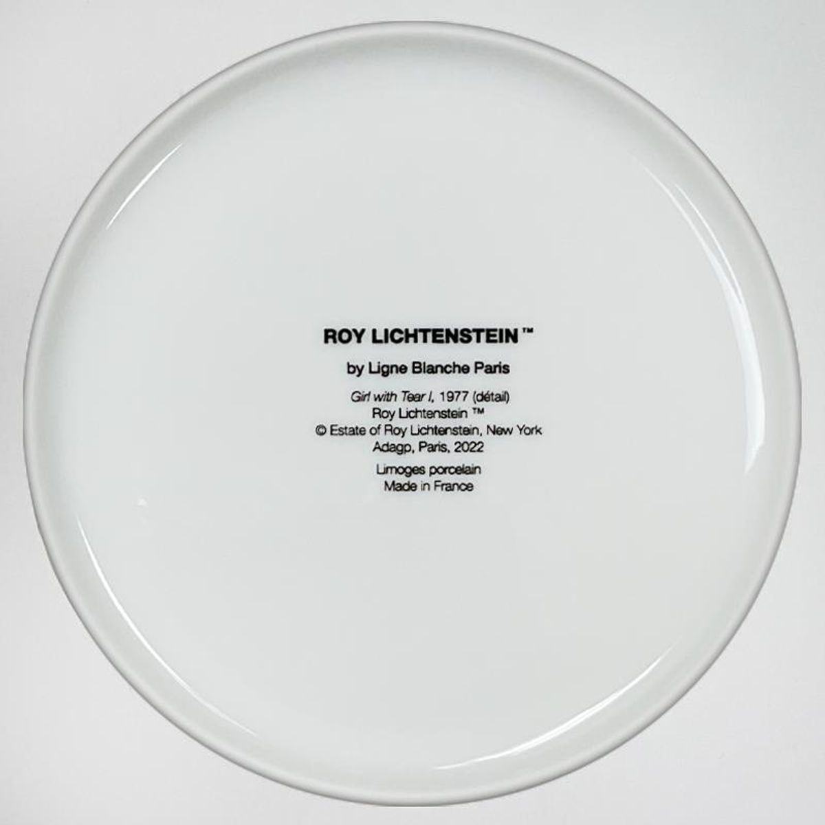Roy Lichtenstein (1923-1997), "Girl with Tear" Framed Limoges Porcelain Plate.