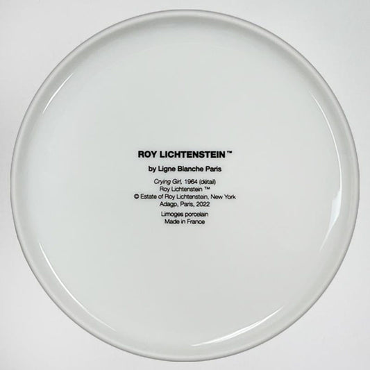Roy Lichtenstein (1923-1997), "Crying Girl" Framed Limoges Porcelain Plate.